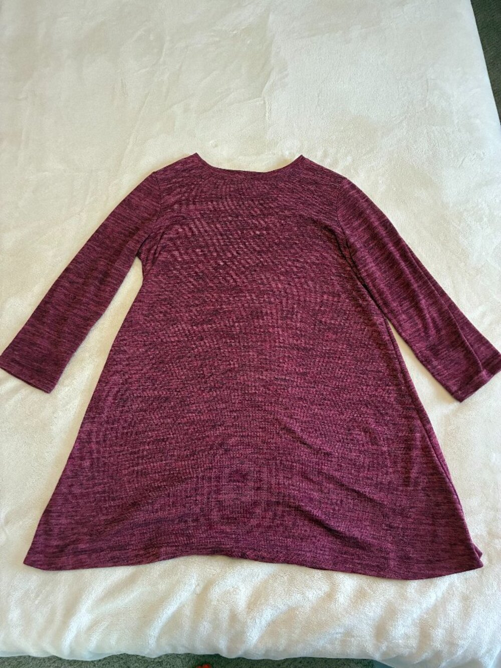 Jon & Anna Burgundy Swing Dress Tunic Size Medium Long Sleeve
